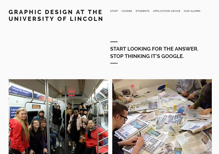 GRAPHIC DESIGN AT THE UNIVERSITY OF LINCOLN